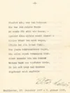 Glaubet mir, was ich beteuer:
Nie war des Jahres Wende
So schön für mich wie heuer. –
Spricht dies allein nicht Bände? –
Vieles könnt ich noch sagen,
(Falls ich die Reime find),
Von jenen wunderschönen Tagen,
Die allzu rasch vergangen sind.
Nehmt nunmehr hin zum Schluß
Meinen Dank aus tiefster Seele,
Eh ich mit Gruß und Handkuß
Ergebenst mich empfehleViktor LoewiNeukloster, 27. Dezember 1937 – 3. Jänner 1938.