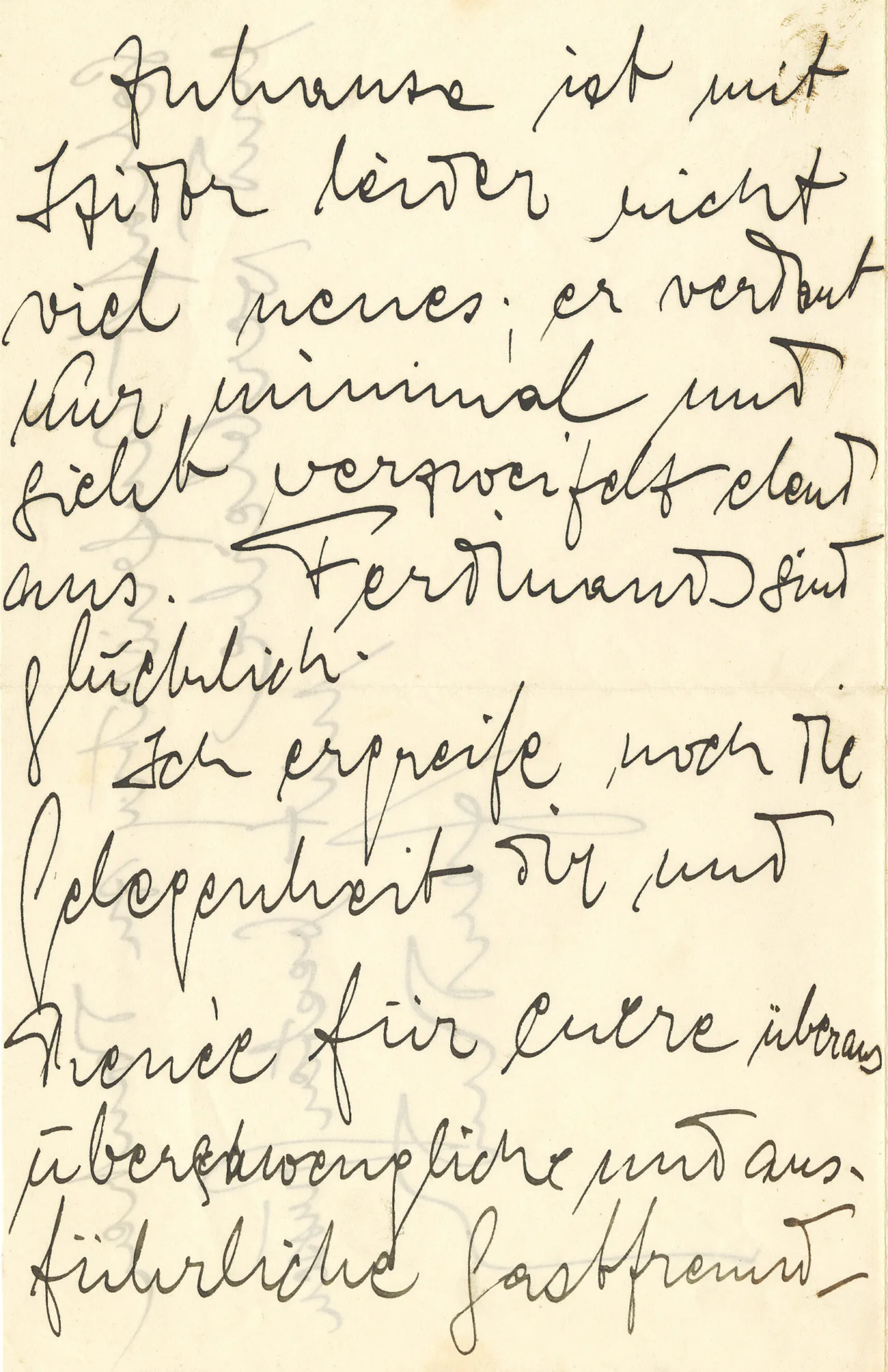 Zuhause ist mit
Izidor leider nicht
viel neues; er verdaut
nur minimal und
sieht verzweifelt elend
aus. Ferdinands sind
glücklich.
Ich ergreife noch die
Gelegenheit dir und
Renèe für eure überaus
überschwengliche und aus-
führliche Gastfreund-