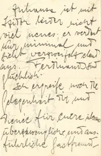 Zuhause ist mit
Izidor leider nicht
viel neues; er verdaut
nur minimal und
sieht verzweifelt elend
aus. Ferdinands sind
glücklich.
Ich ergreife noch die
Gelegenheit dir und
Renèe für eure überaus
überschwengliche und aus-
führliche Gastfreund-